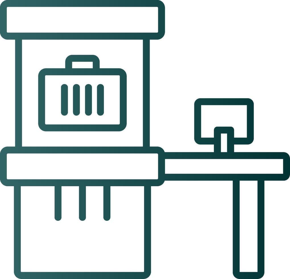 Scanner Line Gradient Icon vector