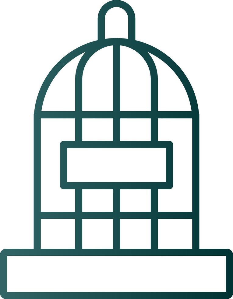 Cage Line Gradient Icon vector