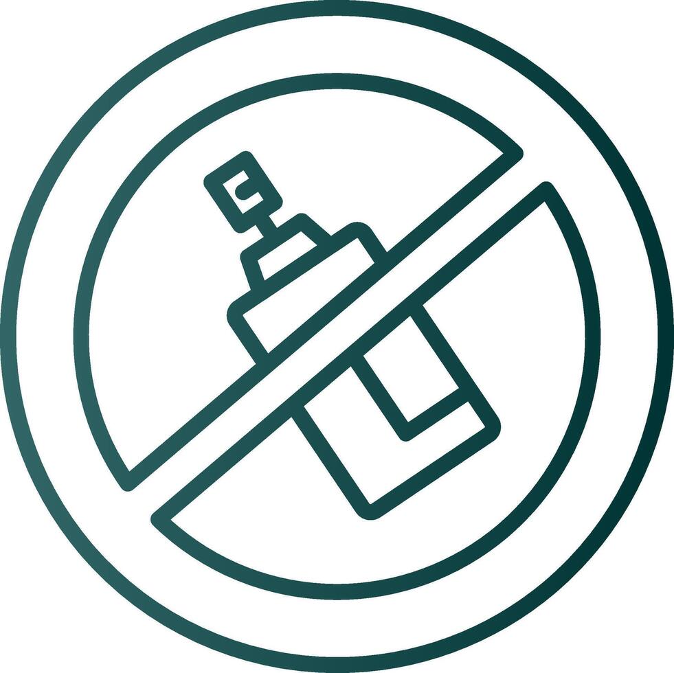No Aerosol Line Gradient Icon vector