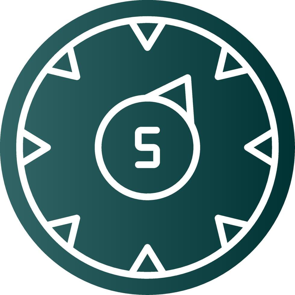Gauge Glyph Gradient Icon vector
