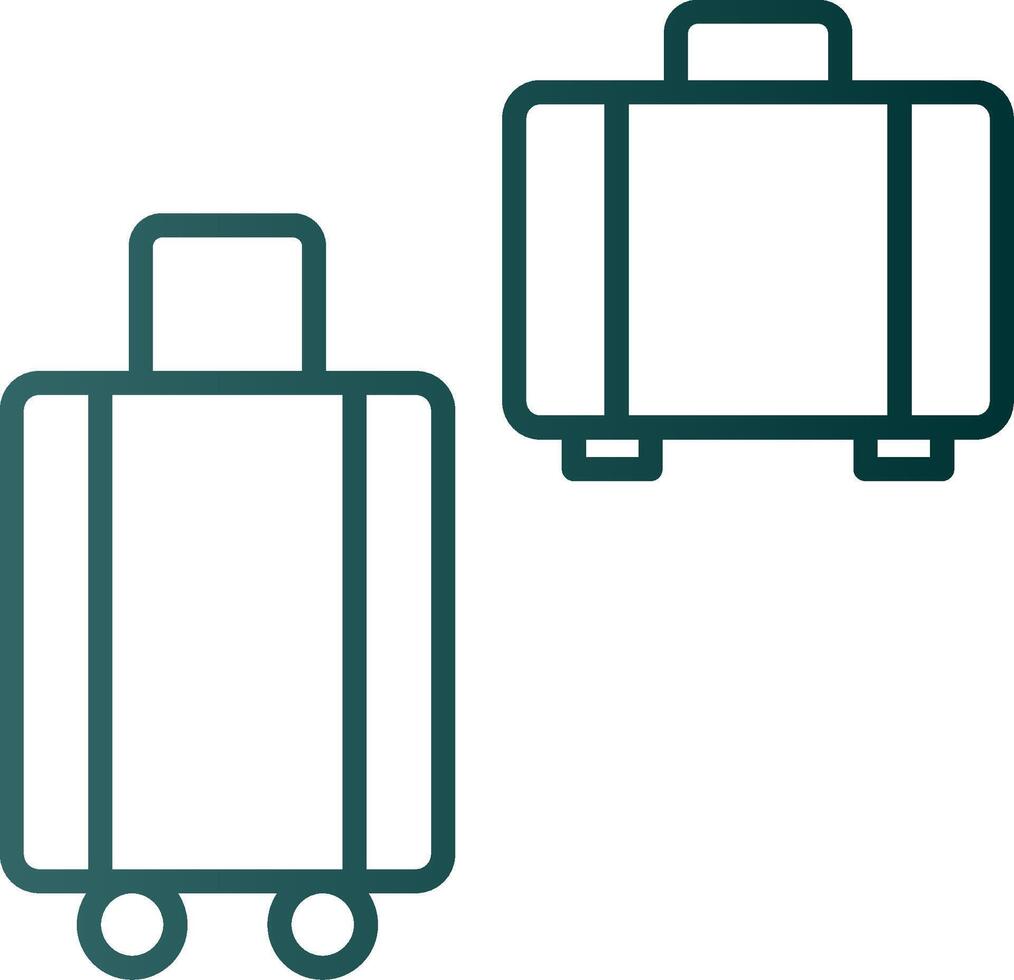 Suitcases Line Gradient Icon vector
