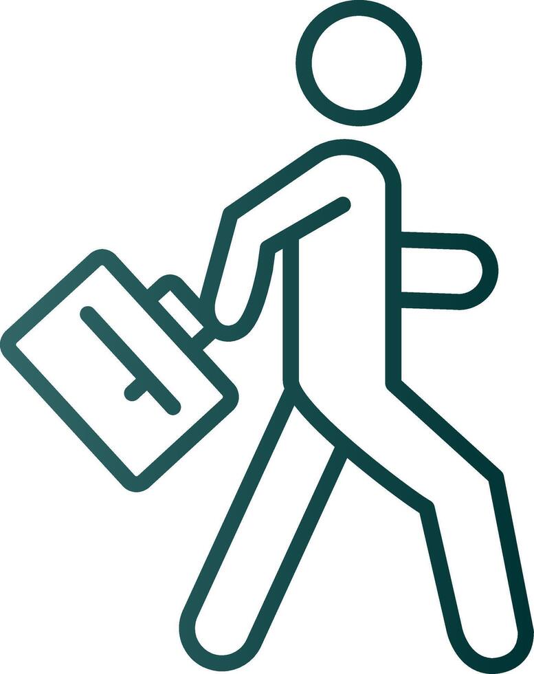 Man Line Gradient Icon vector