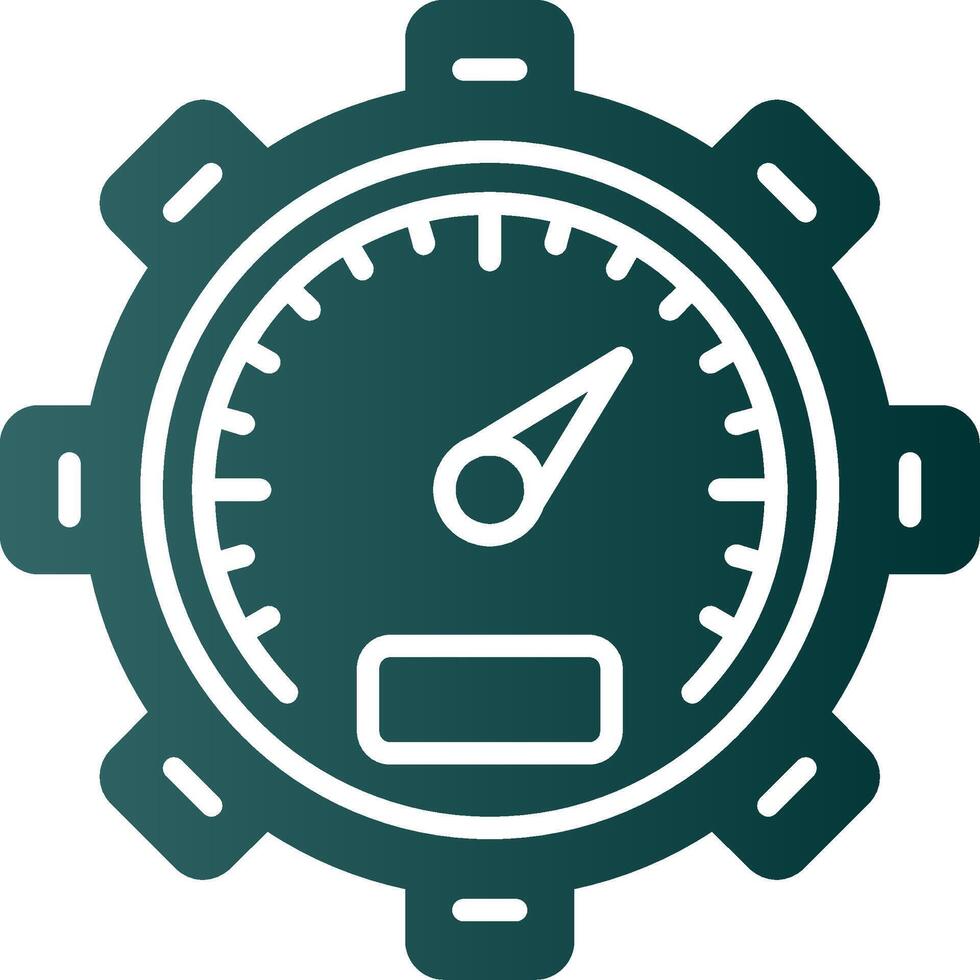 Pressure Gauge Glyph Gradient Icon vector