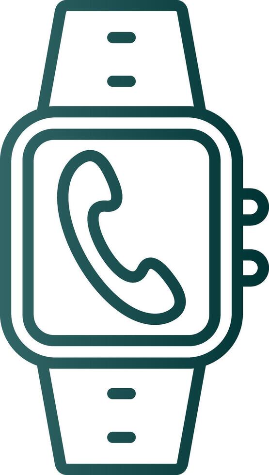 Incoming Call Line Gradient Icon vector