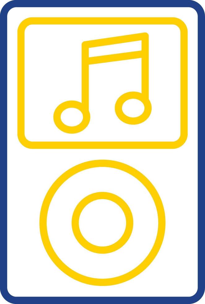 Music Player Line Two Colour Icon Design vector