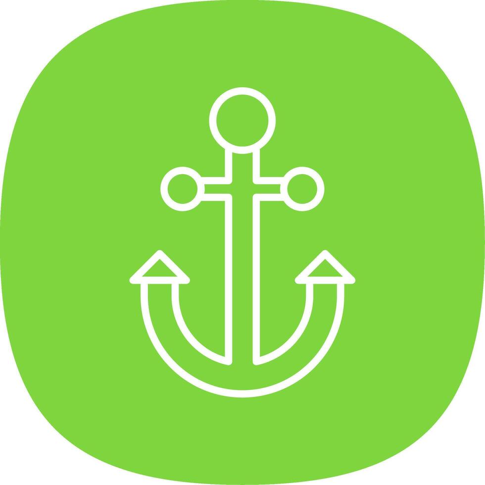 Anchor Line Curve Icon Design vector