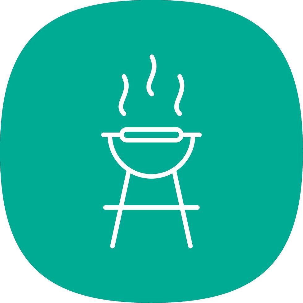 Bbq Line Curve Icon Design vector