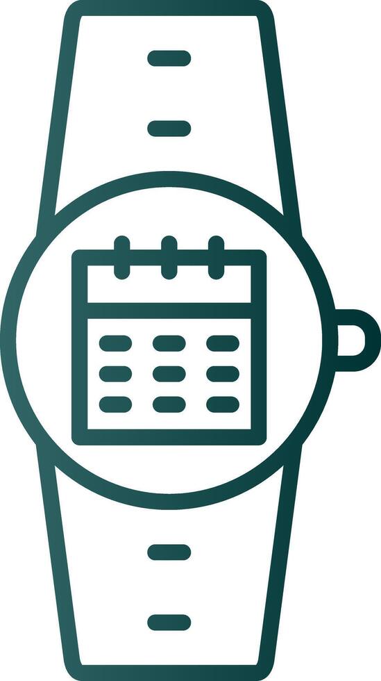 Calendar Line Gradient Icon vector