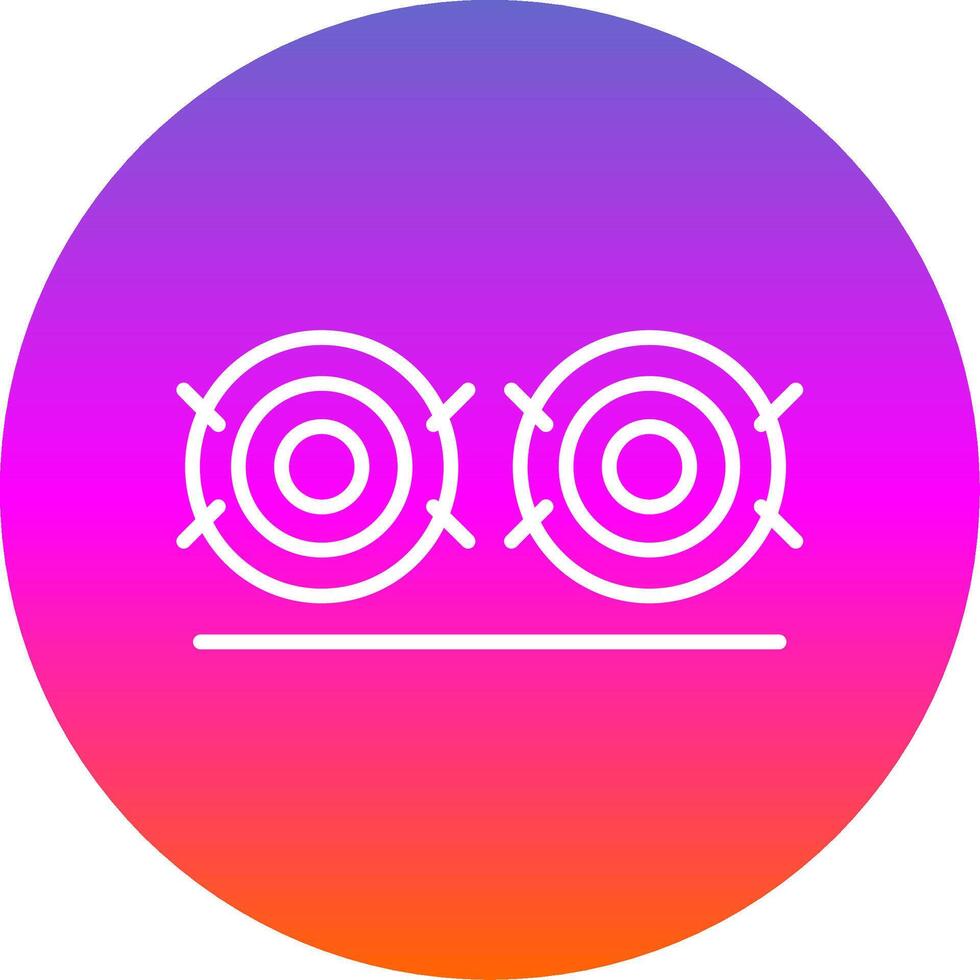 Hay Bale Line Gradient Circle Icon vector