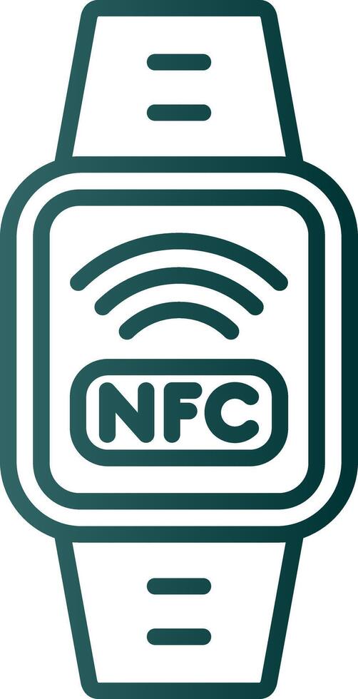 Nfc Line Gradient Icon vector