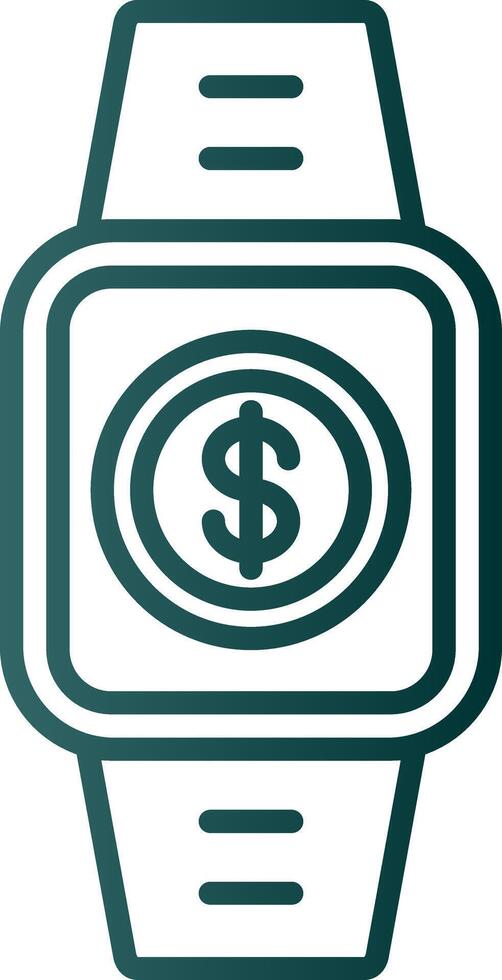 Payment Line Gradient Icon vector