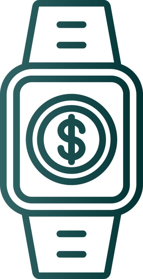 Payment Line Gradient Icon vector