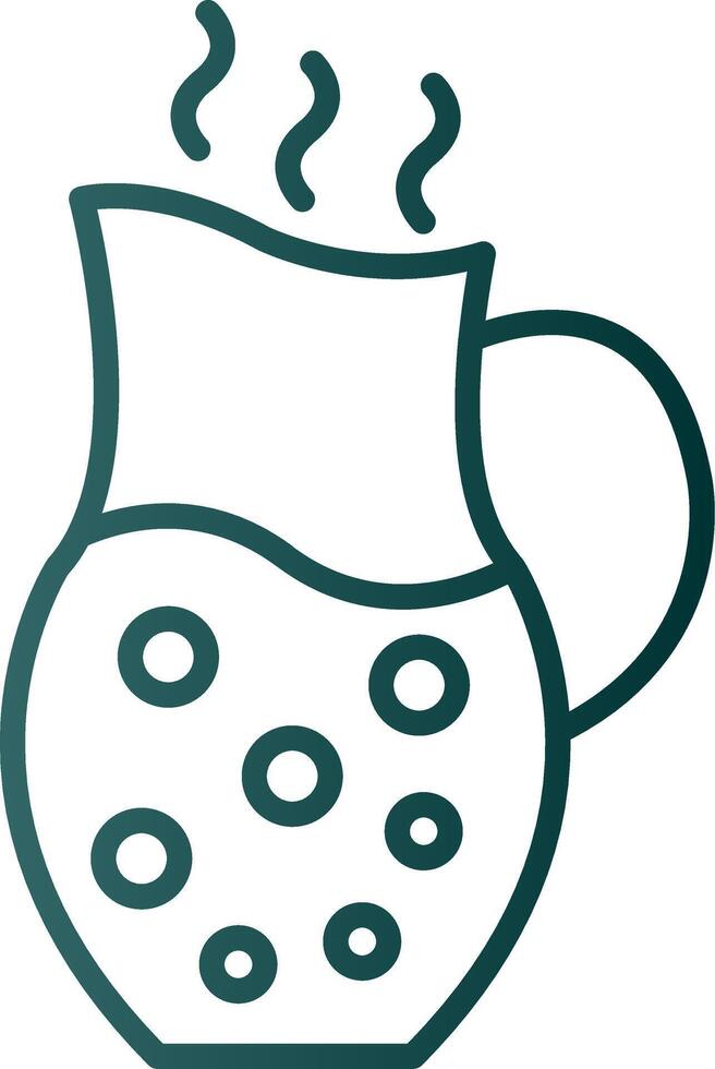 Jug Line Gradient Icon vector