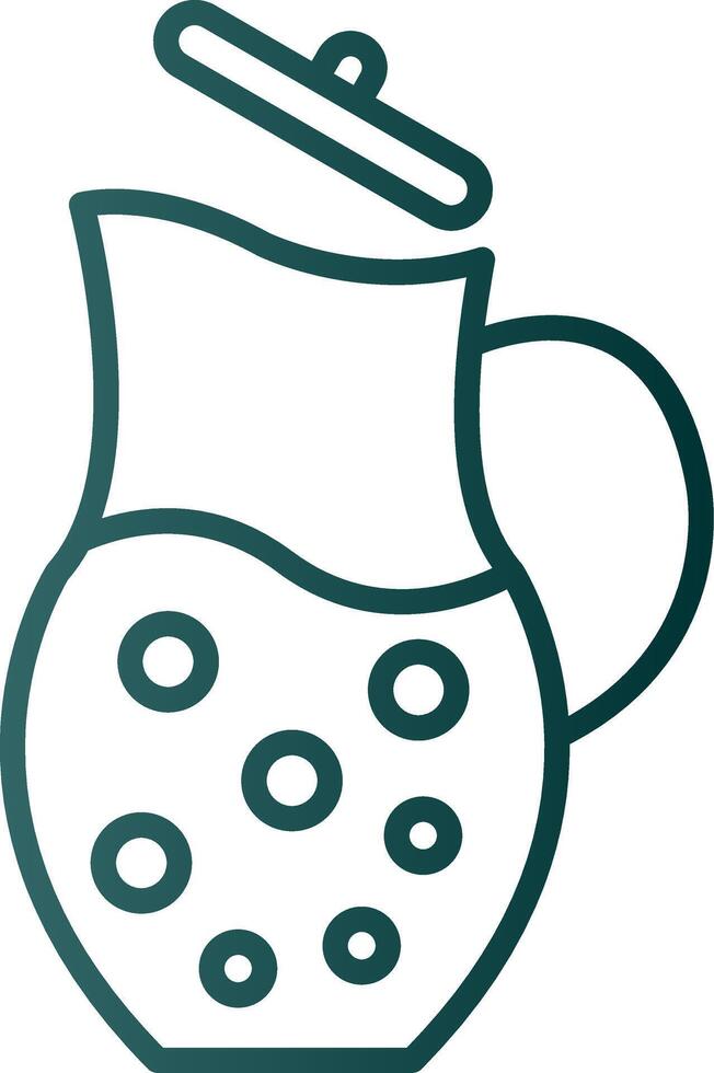 Jug Line Gradient Icon vector