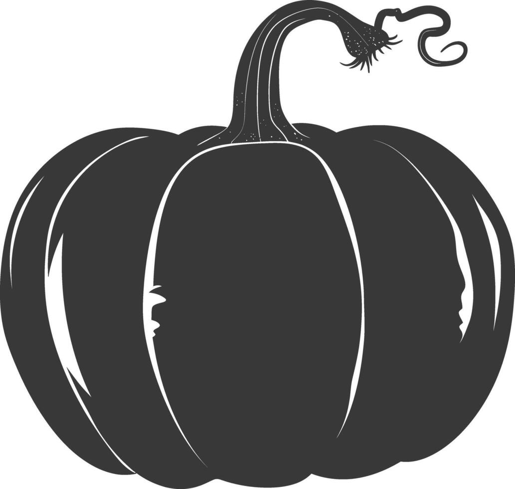 silueta calabaza Fruta negro color solamente vector