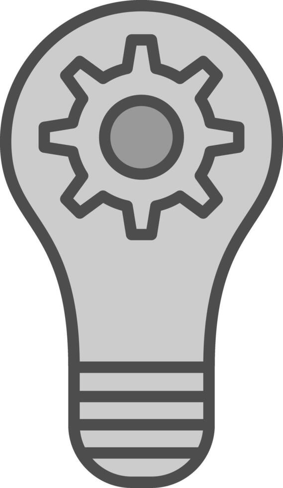 Creativity Line Filled Greyscale Icon Design vector