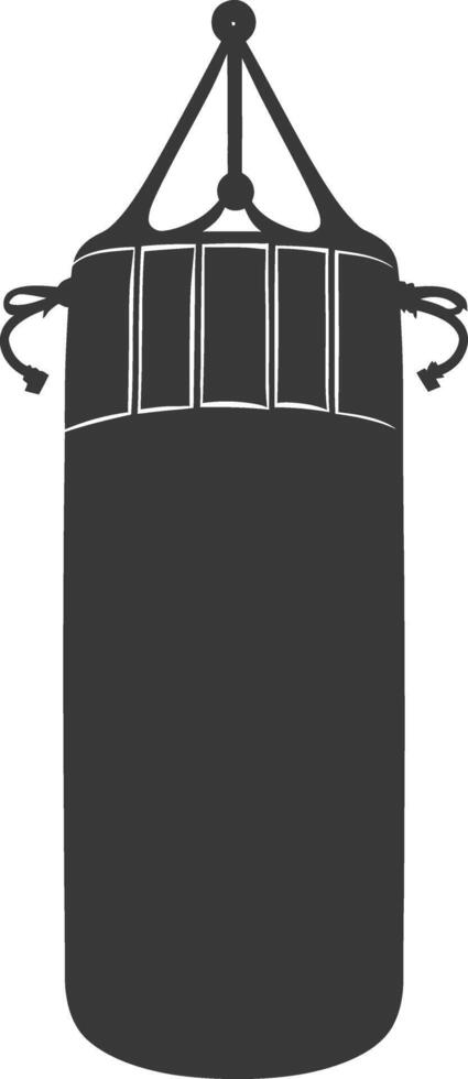 Silhouette punching bag black color only full vector