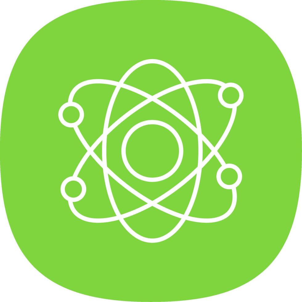 Atomic Line Curve Icon Design vector