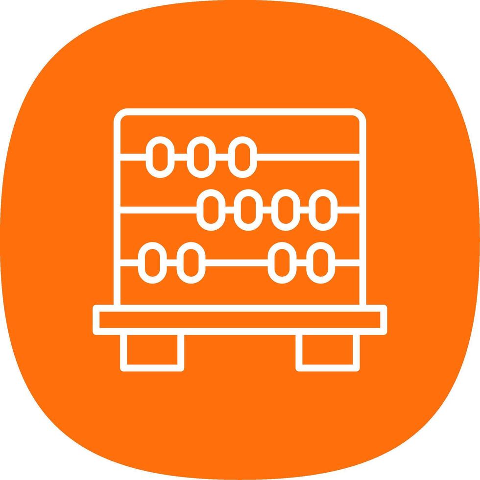 Abacus Line Curve Icon Design vector