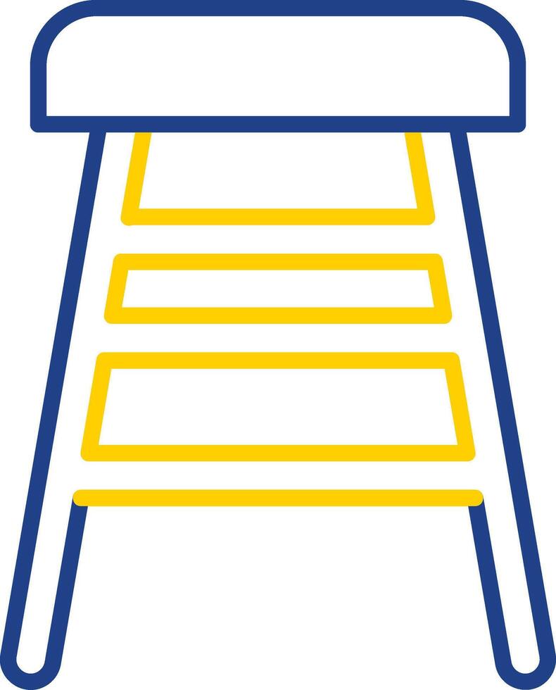 Bar Stool Line Two Colour Icon Design vector