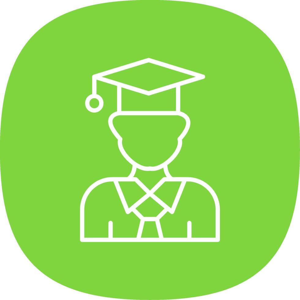 Graduation Line Curve Icon Design vector