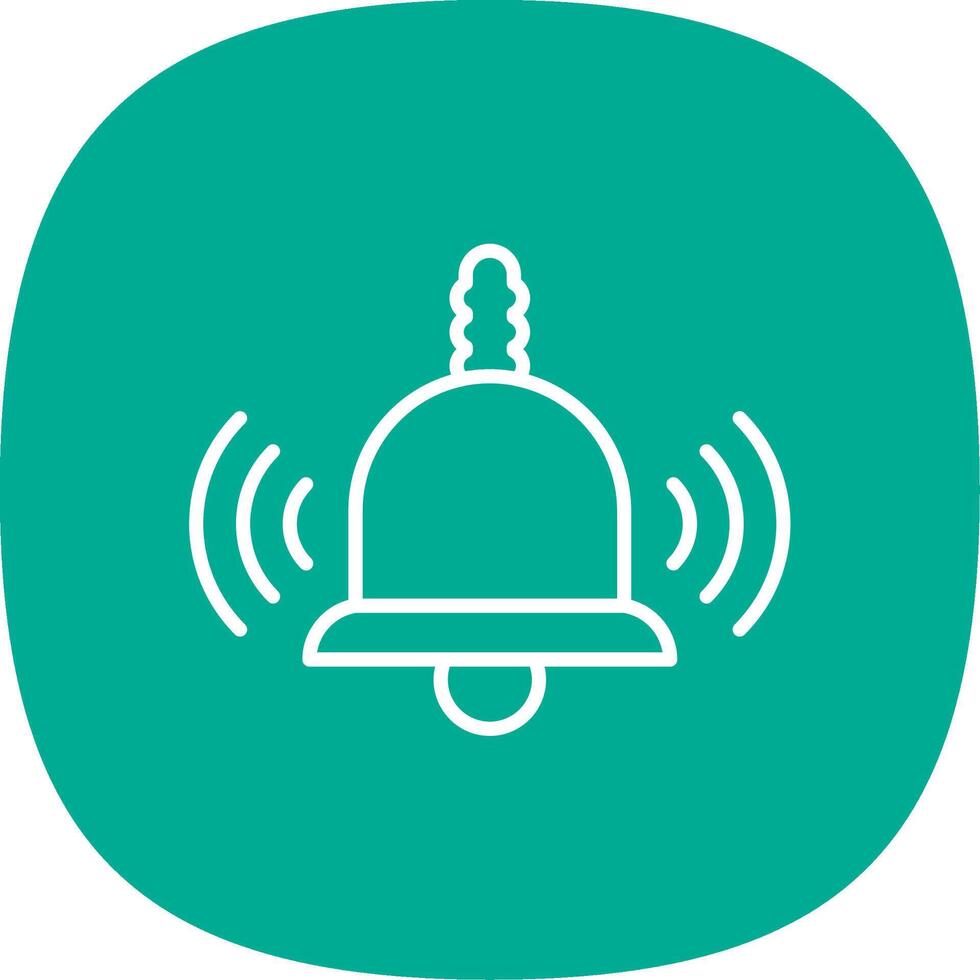 Bell Line Curve Icon Design vector