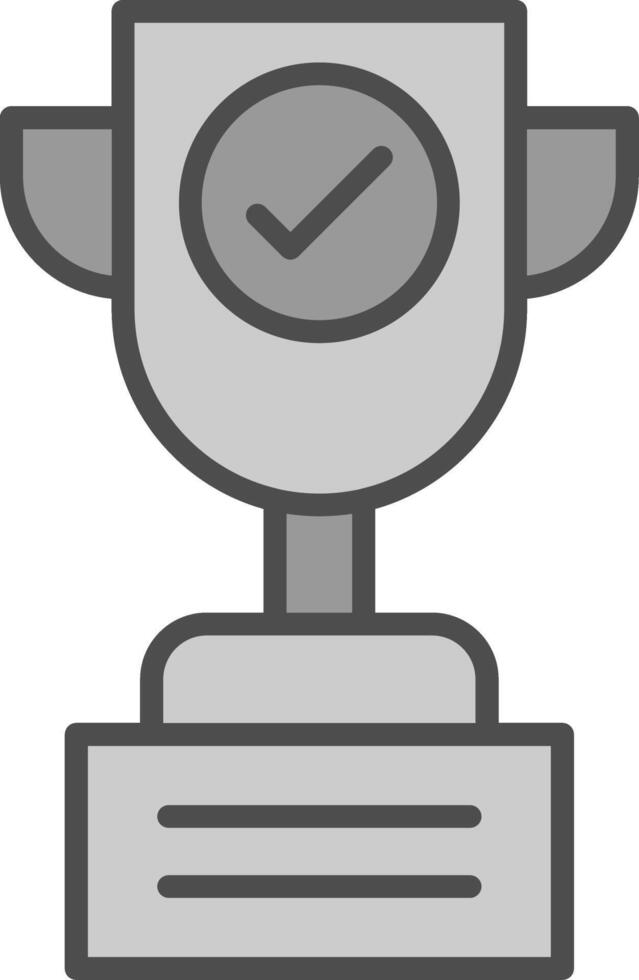 Trophy Line Filled Greyscale Icon Design vector