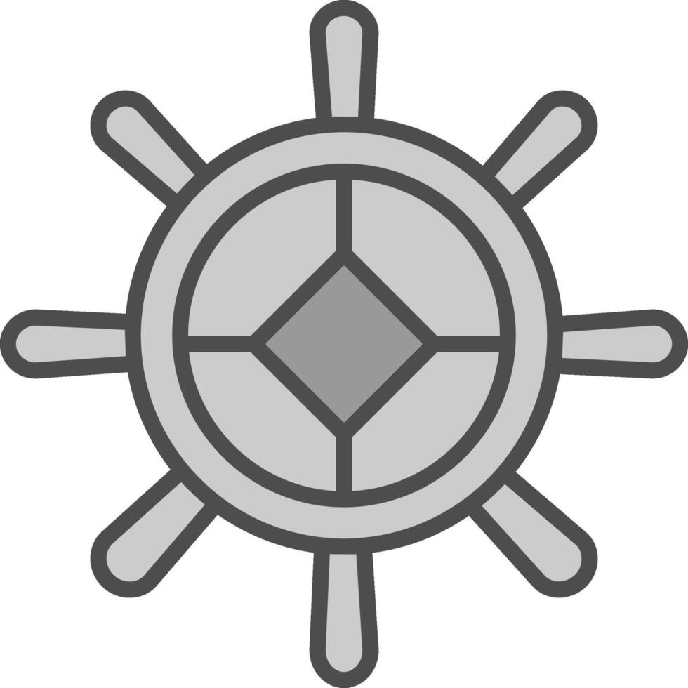 Helm Line Filled Greyscale Icon Design vector