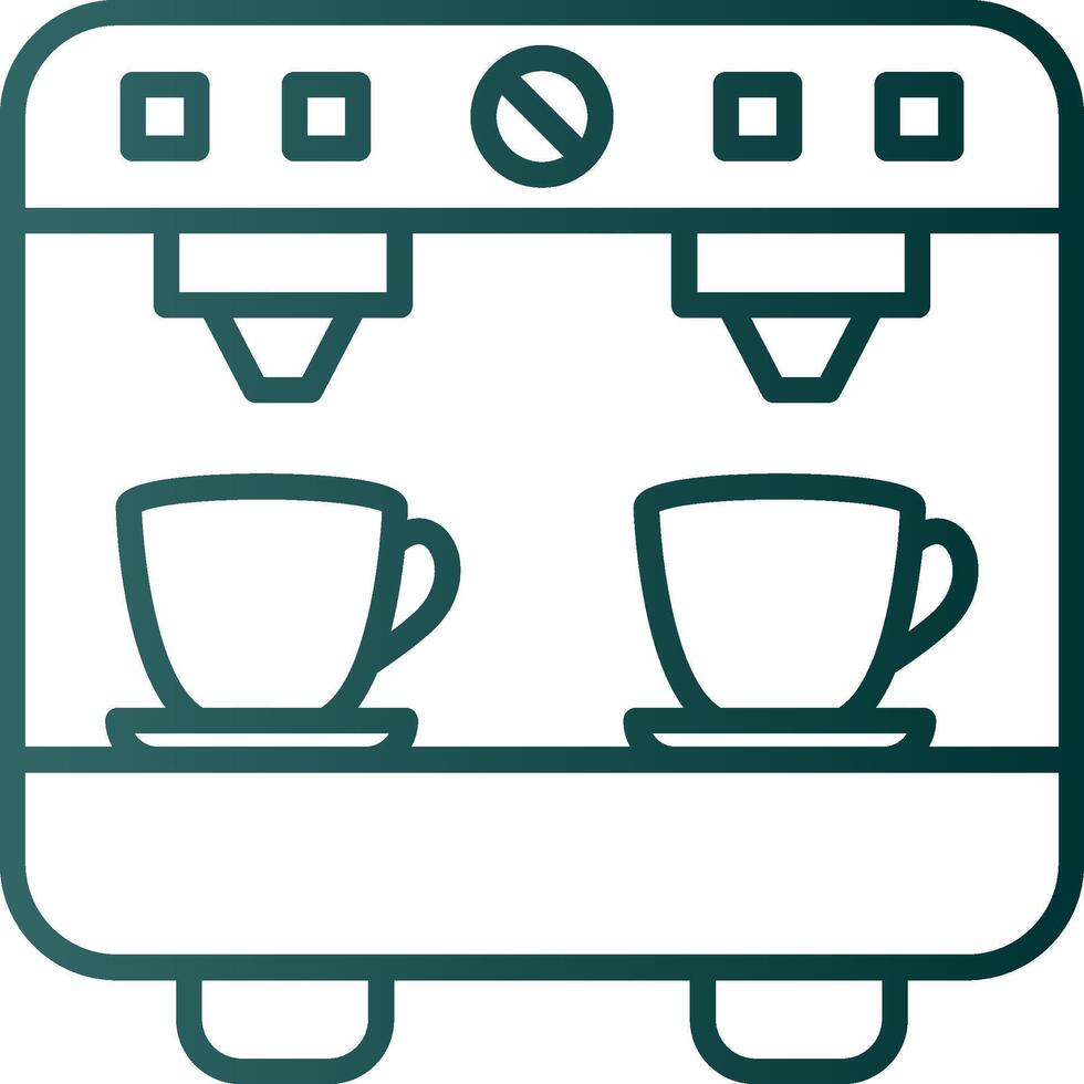 Coffee Machine Line Gradient Icon vector