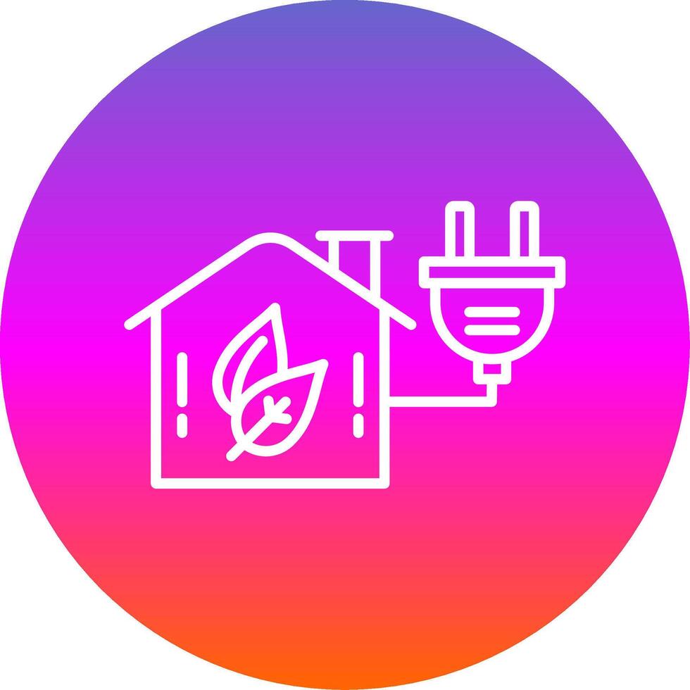 Energy Efficiency Line Gradient Circle Icon vector
