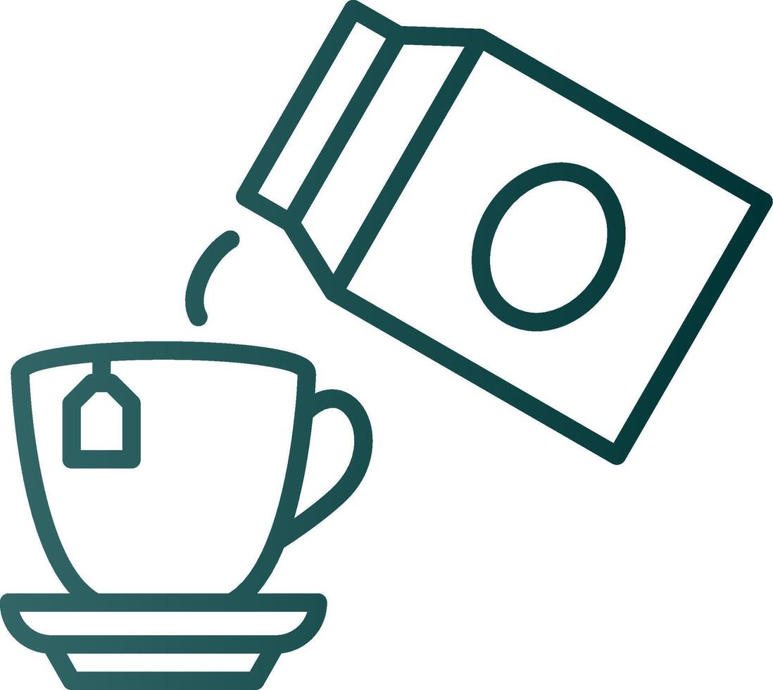 Pour Milk Line Gradient Icon vector