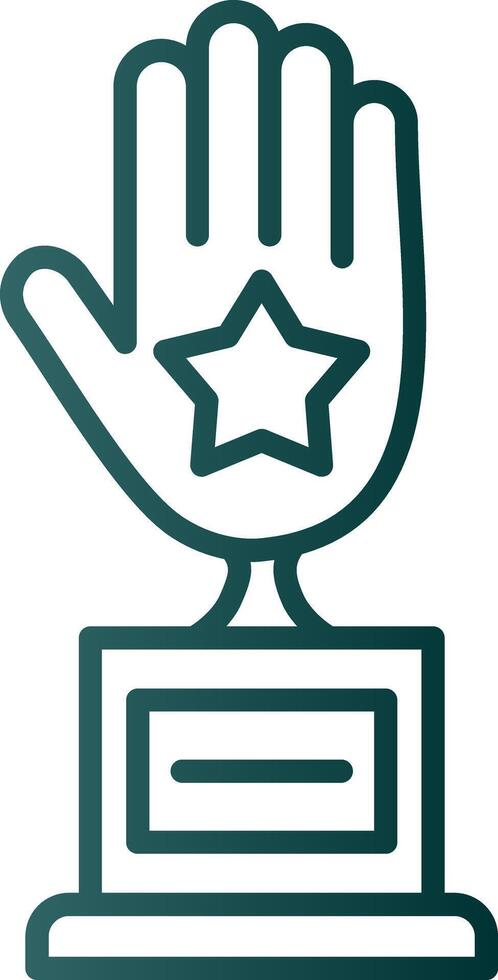 Hand Line Gradient Icon vector