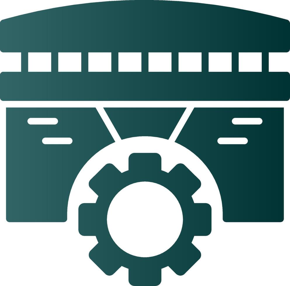 Bridge Glyph Gradient Icon vector