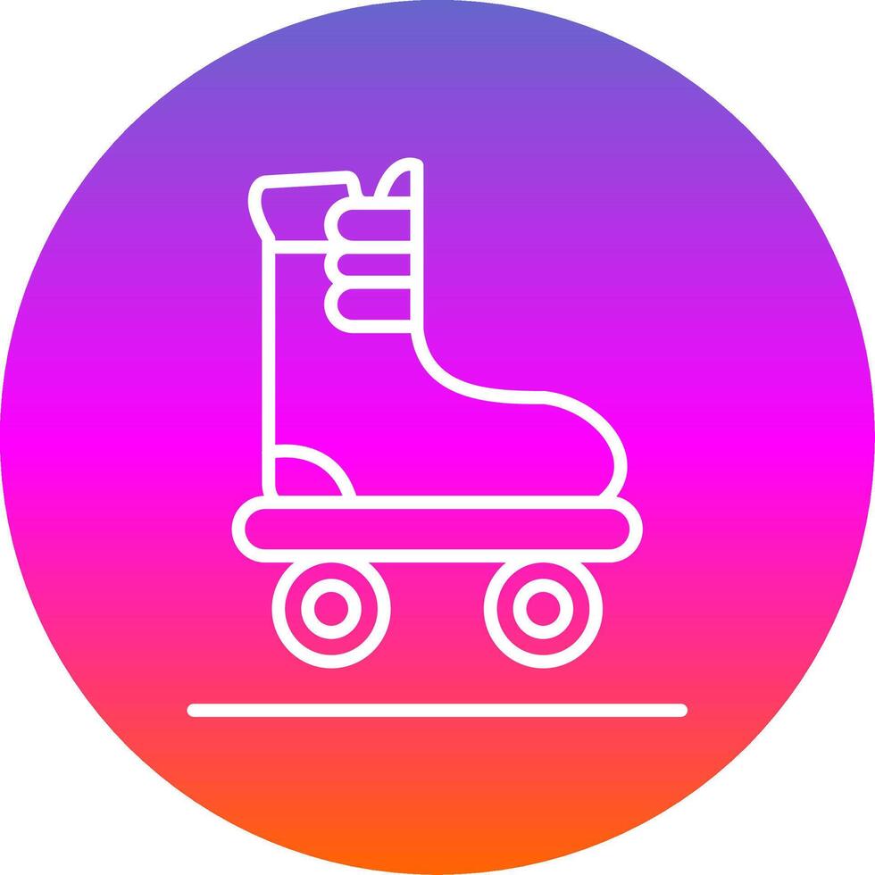 Roller Skate Line Gradient Circle Icon vector