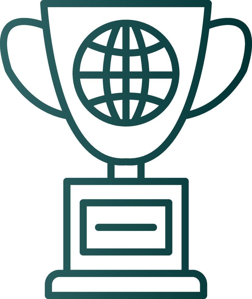 World Line Gradient Icon vector