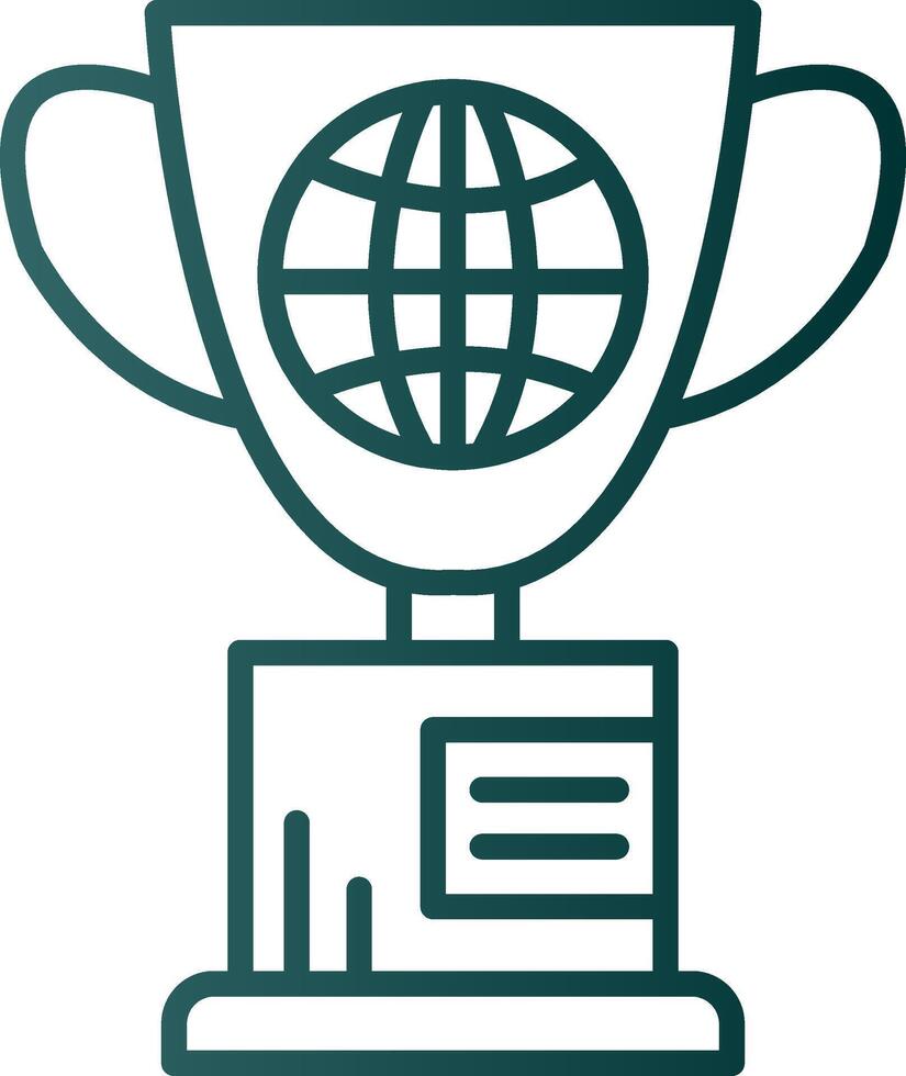Globe Line Gradient Icon vector