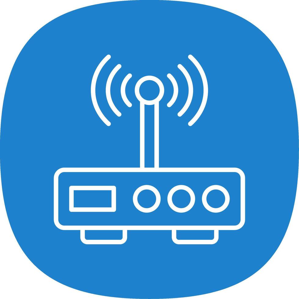 Modem Line Curve Icon Design vector