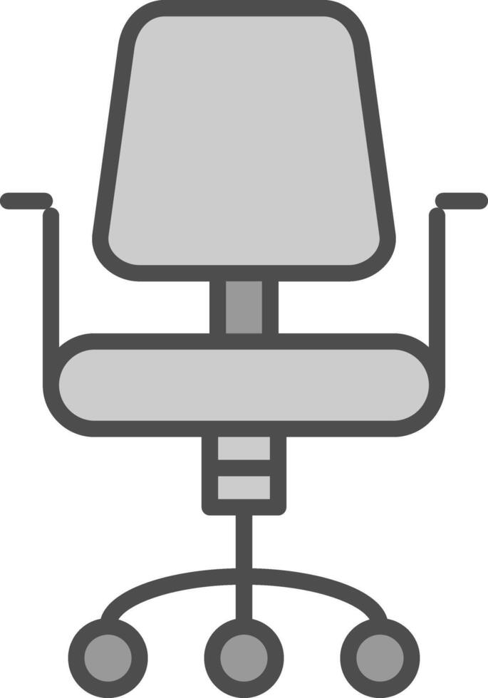 Chair Line Filled Greyscale Icon Design vector