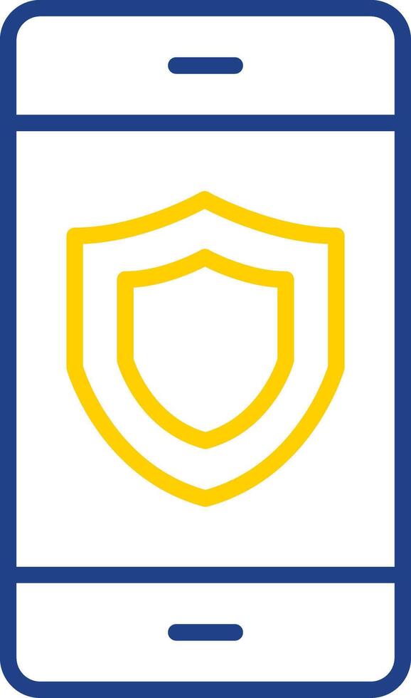 Security Line Two Colour Icon Design vector