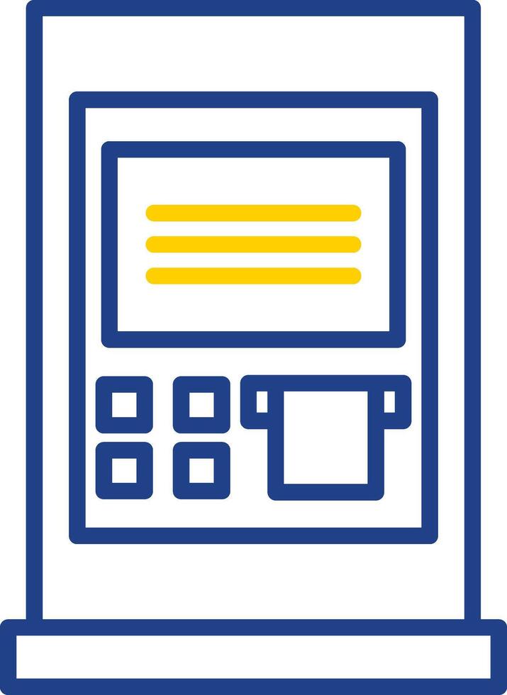 Atm Line Two Colour Icon Design vector
