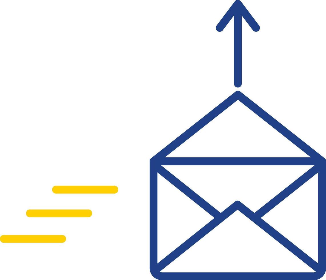 Mail Line Two Colour Icon Design vector