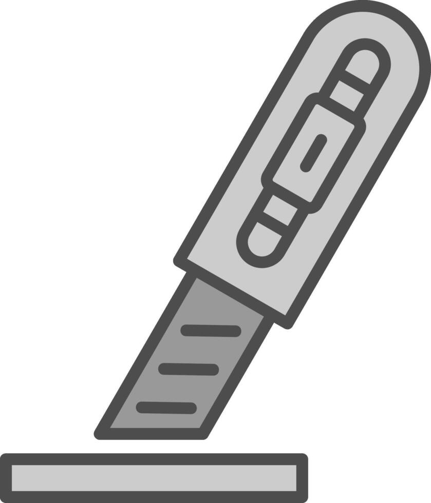 Cutter Line Filled Greyscale Icon Design vector