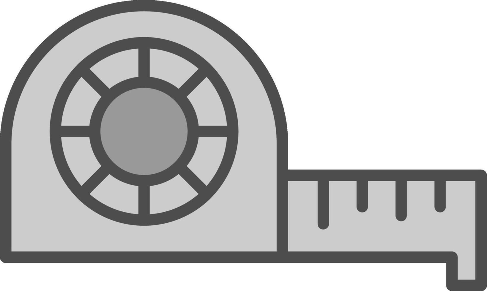 Measure Tape Line Filled Greyscale Icon Design vector