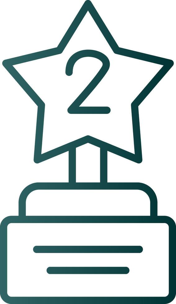 Star Line Gradient Icon vector