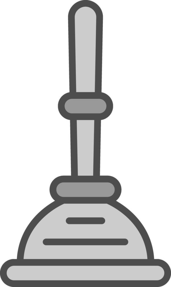 Plunger Line Filled Greyscale Icon Design vector