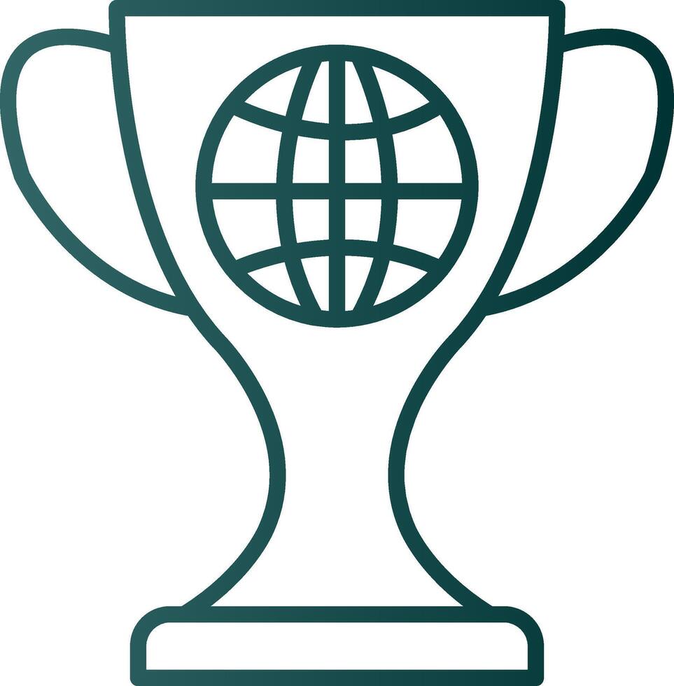 World Line Gradient Icon vector