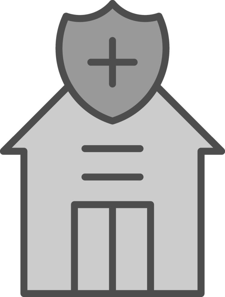 House Line Filled Greyscale Icon Design vector