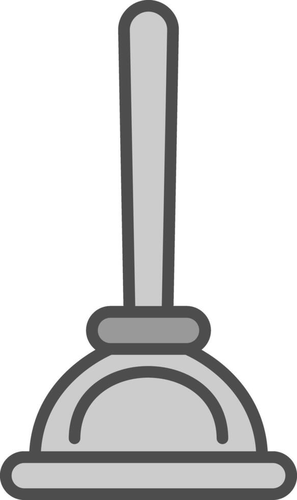 Plunger Line Filled Greyscale Icon Design vector