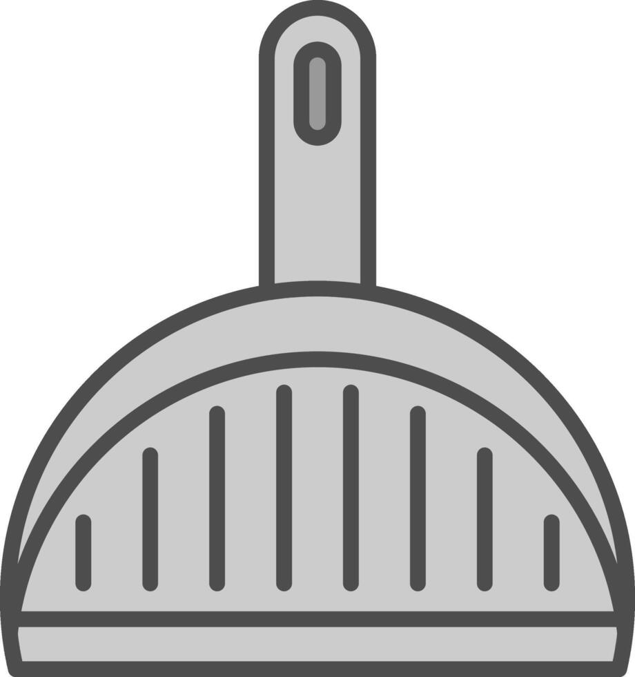 Dustpan Line Filled Greyscale Icon Design vector