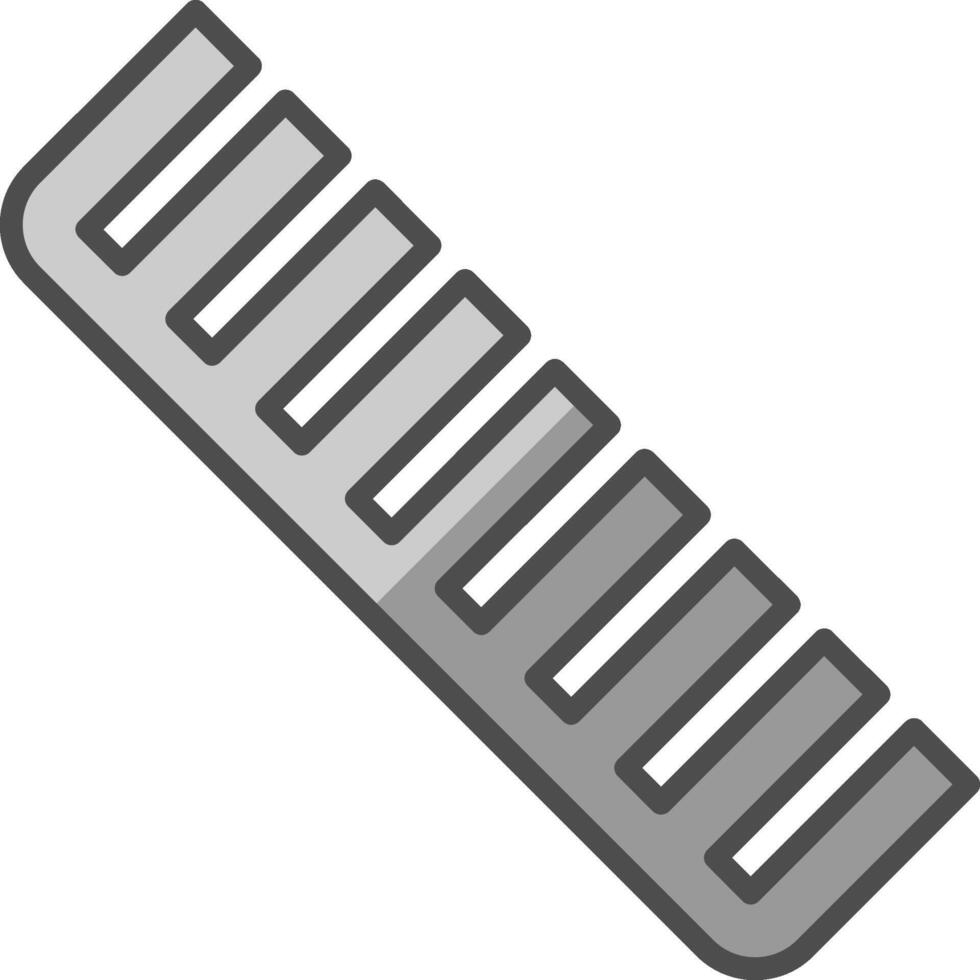 Comb Line Filled Greyscale Icon Design vector